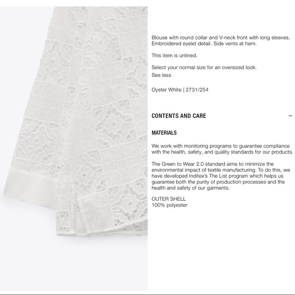 Embroidered Eyelet Lace Blouse - Picture 3 of 3